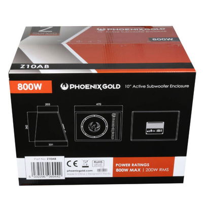 Phoenix Gold Z10AB 10 Active Subwoofer – 200W