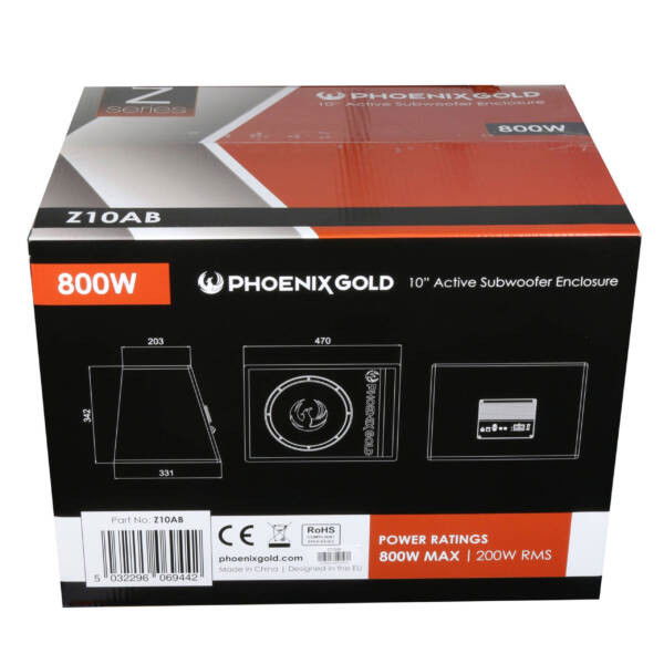 Phoenix Gold Z10AB 10 Active Subwoofer – 200W