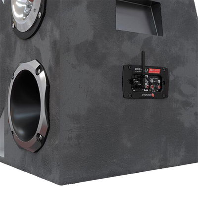 Stetsom DSP-Förstärkare för inbyggnad med 4x100W RMS, App & FM-radio