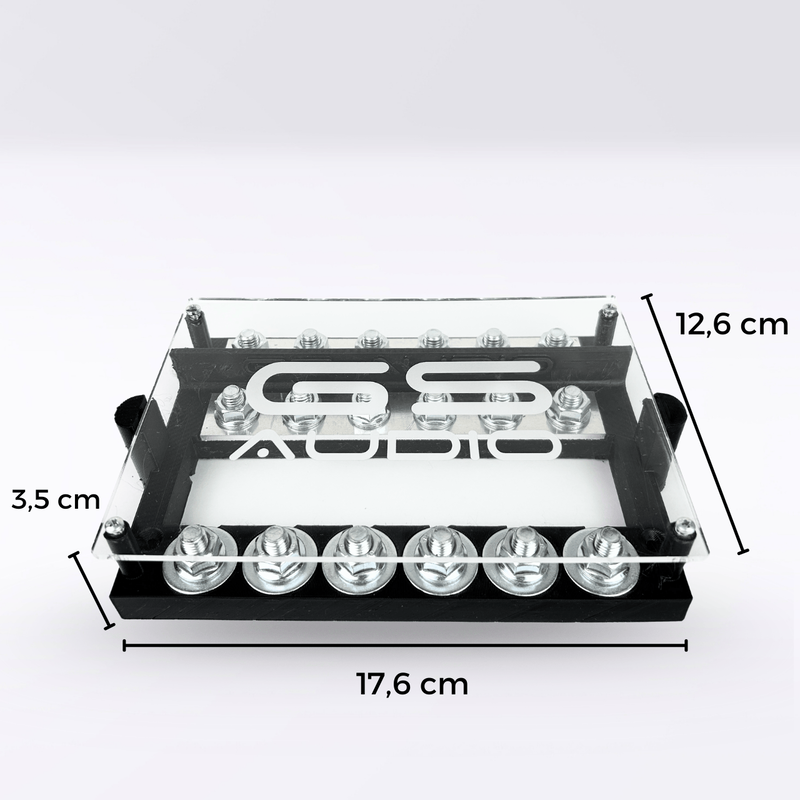 GS Audio | Car Audio 6+6 ANL Fuse Holder with Plexiglass Cover