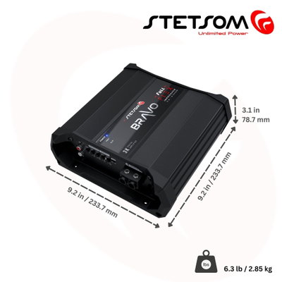 Stetsom Bravo Flex 3000w 0,5 - 2Ohms Fullrange Mono Amp