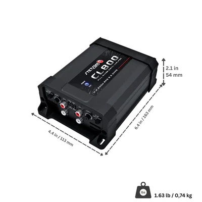 Stetsom CL 800.4 2 Ohm – Kompakt 4-kanals slutsteg med 800 W RMS