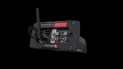 Stetsom DSP-Förstärkare för inbyggnad med 4x100W RMS, App & FM-radio