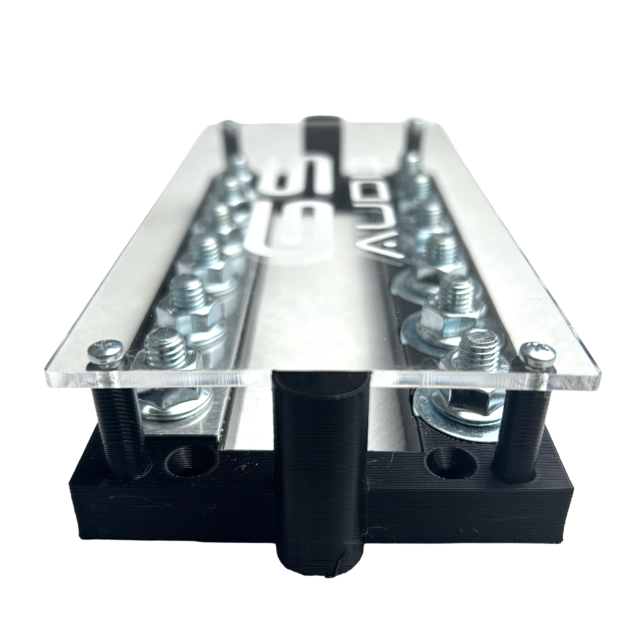 GS Audio | Portafusibili 6 connessioni ANL con Cover Plexiglass per car audio