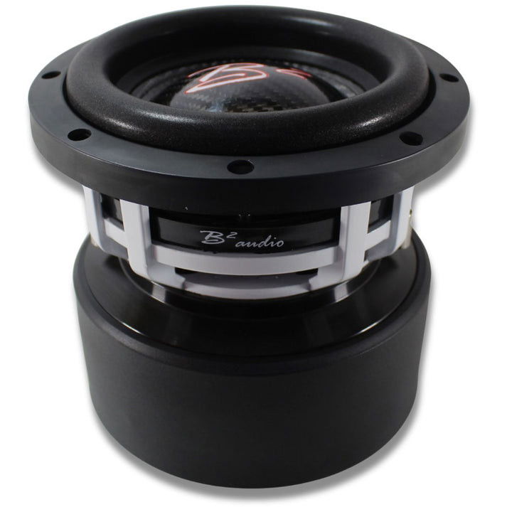 B2 Audio RAMPAGE Competition Series 6.5" 1000 Watt RMS Carbon Fiber Dual 1-Ohm 2" Voice Coil Subwoofer
