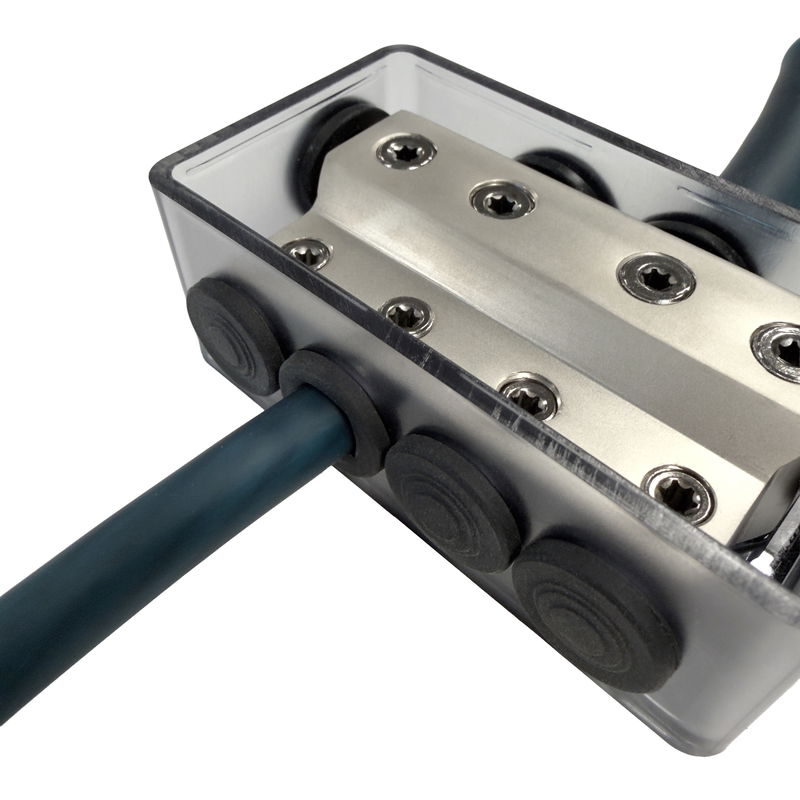 FOUR 4-600440 STAGE 2 DISTRIBUTION BLOCK, 4X50MM2 TO 4X25MM2