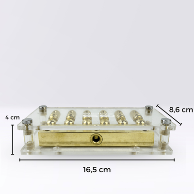 GS Audio ANL fuse holder IN:3x70 OUT:6x70 | Positive/Negative 6-Way