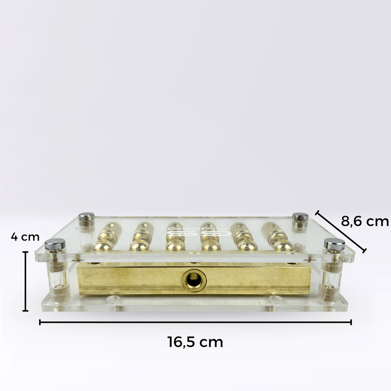 GS Audio ANL fuse holder IN:3x70 OUT:6x70 | Positive/Negative 6-Way