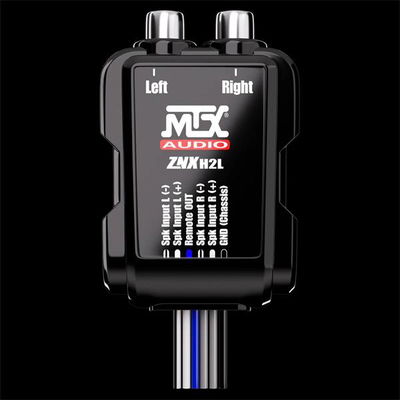 MTX hög-lågnivåkonverter med 12v passiv remote.