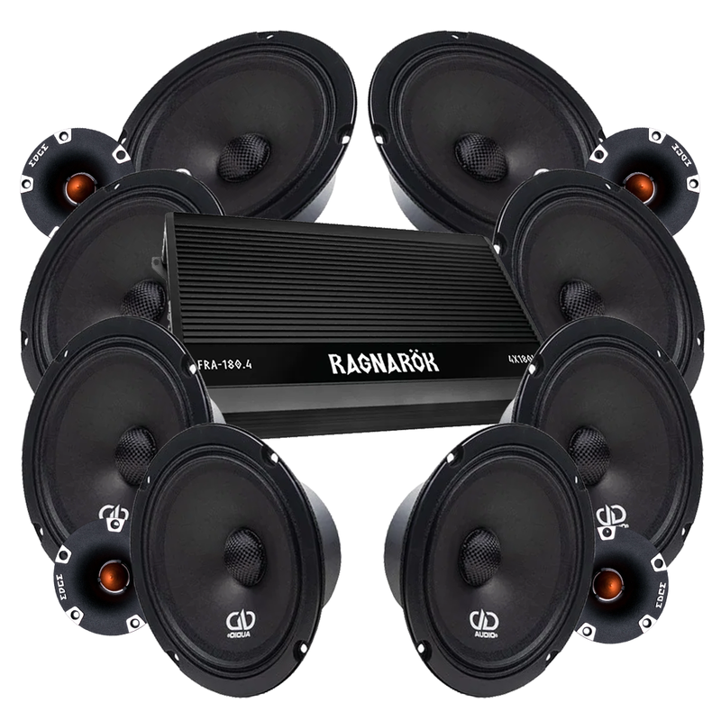 DD Audio VO-M106-S4 8x6.5" Amp kit