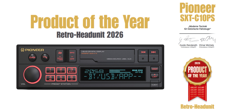 Pioneer Retroradio 4x50W, USB, Bluetooth, DAB