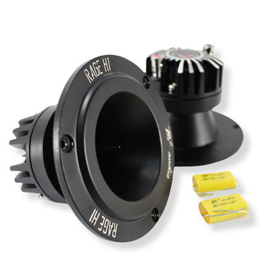 B2 Audio RAGE Series Pair of 1" 4-Ohm 100 Watt RMS Neodymium Horn Tweeters, OD 3.85" RAGE H1 NEO B2 Audio RAGE Series Pair of 1" 4-Ohm 100 Watt RMS Neodymium Horn Tweeters, OD 3.85" RAGE H1 NEO