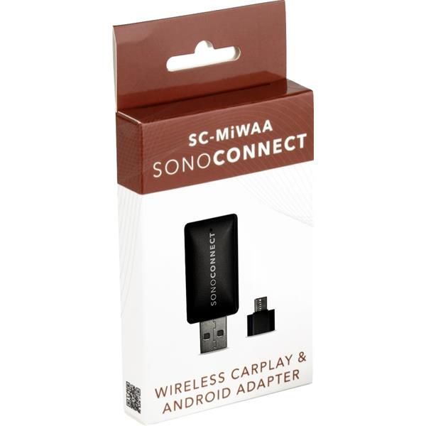 SONOCONNECT SC-MiWAA - Trådlös CarPlay och Android Auto adapter