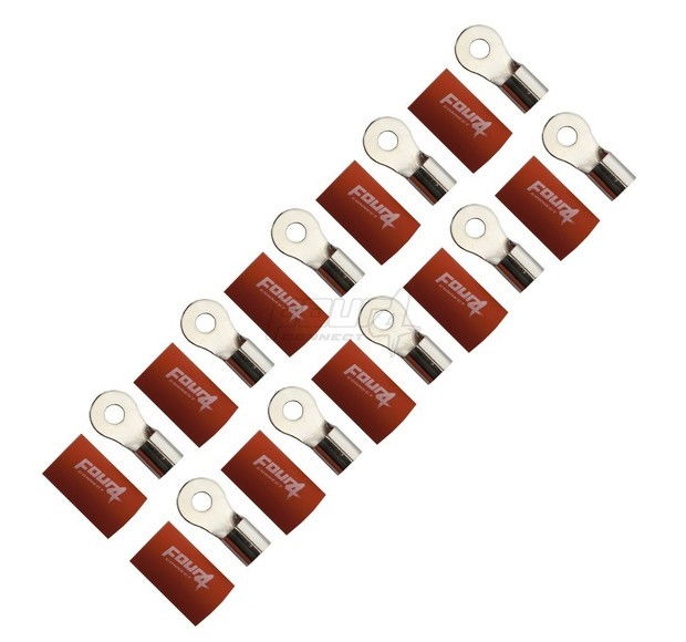 4Connect 4-690934 M6 ring kabelsko 20mm², 10x röd