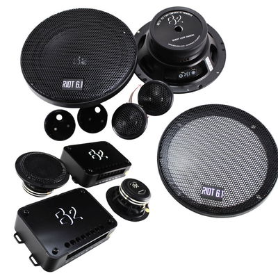 B2 Audio RIOT 6.5" 3-Way 4-Ohm Component Set w/ 3" Mids 1" Tweeters & Crossovers B2 Audio RIOT 6.5" 3-Way 4-Ohm Component Set w/ 3" Mids 1" Tweeters & Crossovers