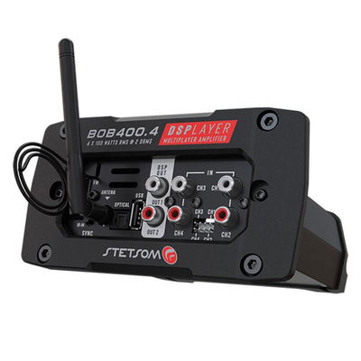 Stetsom DSP-Förstärkare för inbyggnad med 4x100W RMS, App & FM-radio