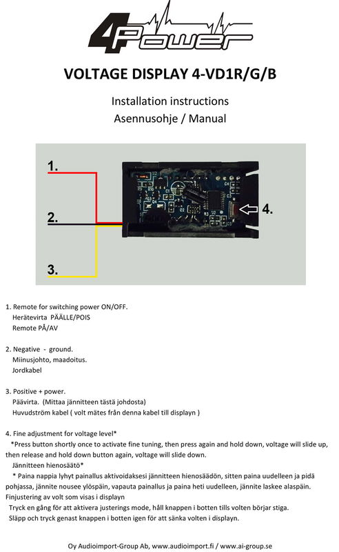 4Power 4-VD1B Digital voltmätare