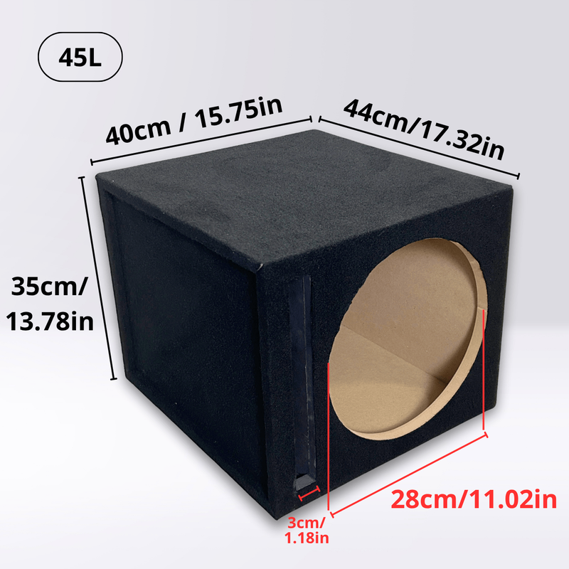 Reflex Box to be assembled - BOX 45 Liters for Subwoofer 12"