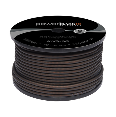 Powerbass AWS8G 8mm2 svart CCA-kabel