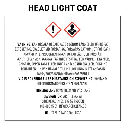 Head light coat - 10ml