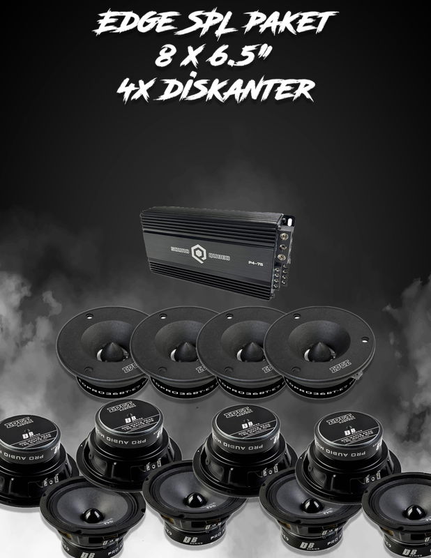 Edge SPL paket 8x6.5" 4x diskanter