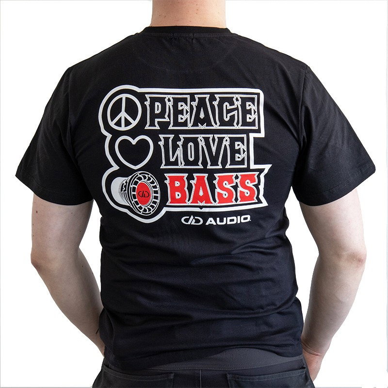 DD T-shirt XXL love,peace&bass