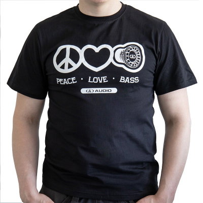 DD T-shirt XXL love,peace&bass