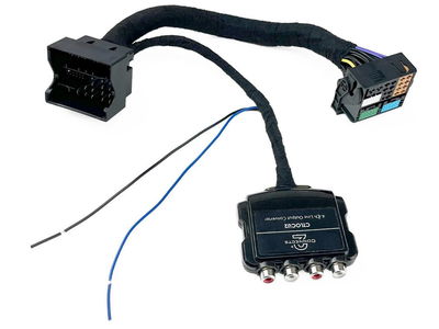 Lineout converter T-harness Power Quadlock 4 channels