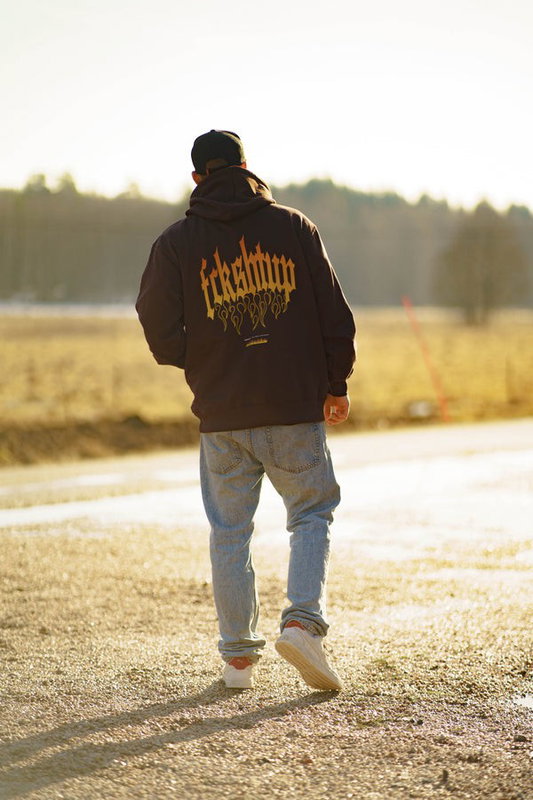 Flames Hoodie – Brun / Brown