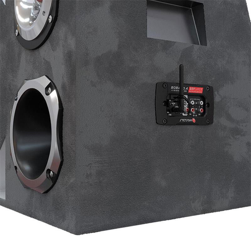 Stetsom DSP-Förstärkare för inbyggnad med 4x100W RMS, App & FM-radio