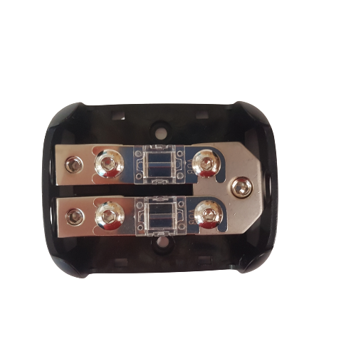 AFS double fuse holder with choice of fuses 50A /80A / 100A - IN 35 mmq - OUT 2*25 mmq