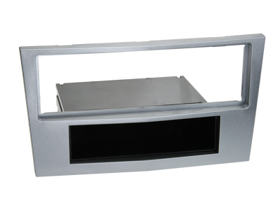 ACV 1-DIN facia plate with pocket Opel ″new″ matt chrome 100633