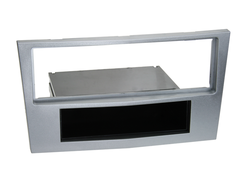 ACV 1-DIN facia plate with pocket Opel ″new″ matt chrome 100633