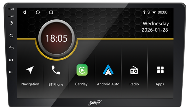 Stinger 9" Multimedia Station med Wireless CarPlay / Android Auto