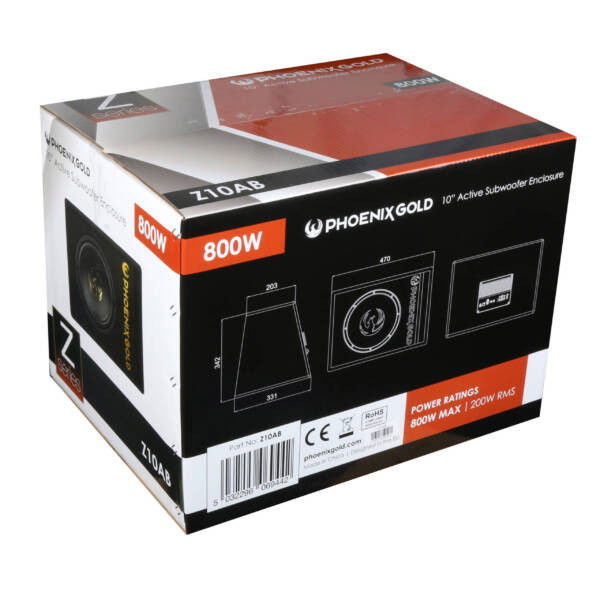 Phoenix Gold Z10AB 10 Active Subwoofer – 200W