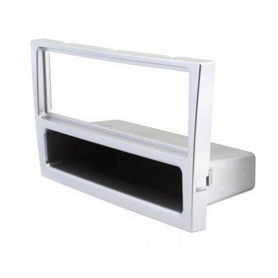 ACV 1-DIN facia plate with pocket Opel matt chrome 100628