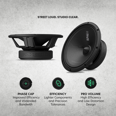AudioControl EPICPRO8X 8" Midrange Speakers, 250W RMS, 4 Ohms