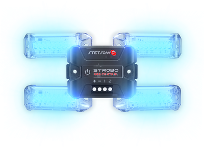 Stetsom STROBO STR04 - 1 central unit + 4 headlights, app-controlled