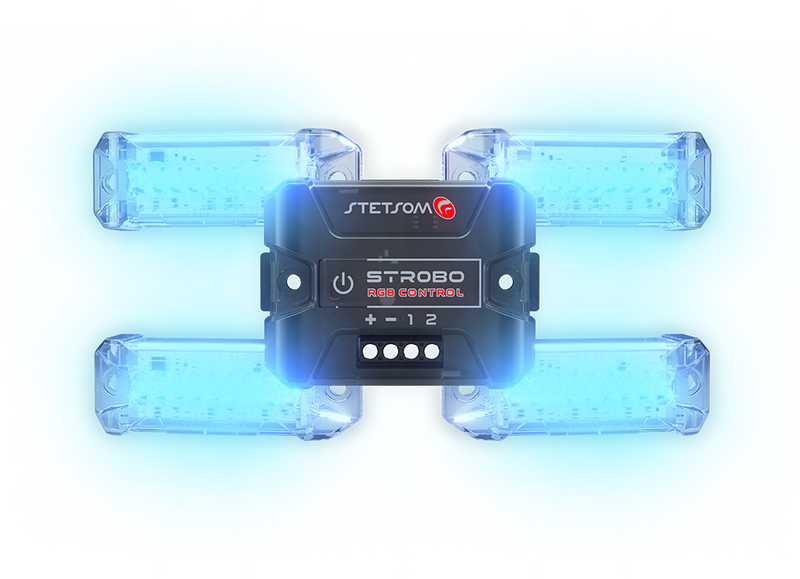 Stetsom STROBO STR04 - 1 central unit + 4 headlights, app-controlled