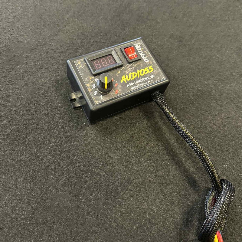 Ställbar regulator med brytare.