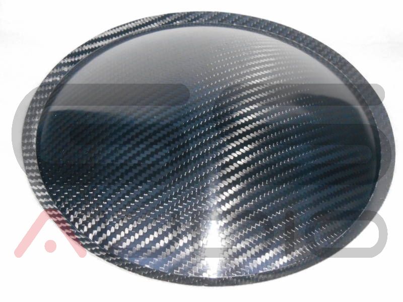 GS Audio kolfiber dammkåpa svart 180mm