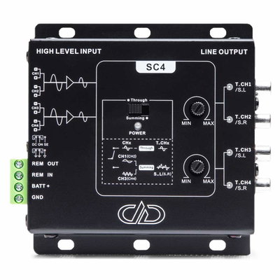 DD Audio SC4a  4-channel signal converter with 12v Remote