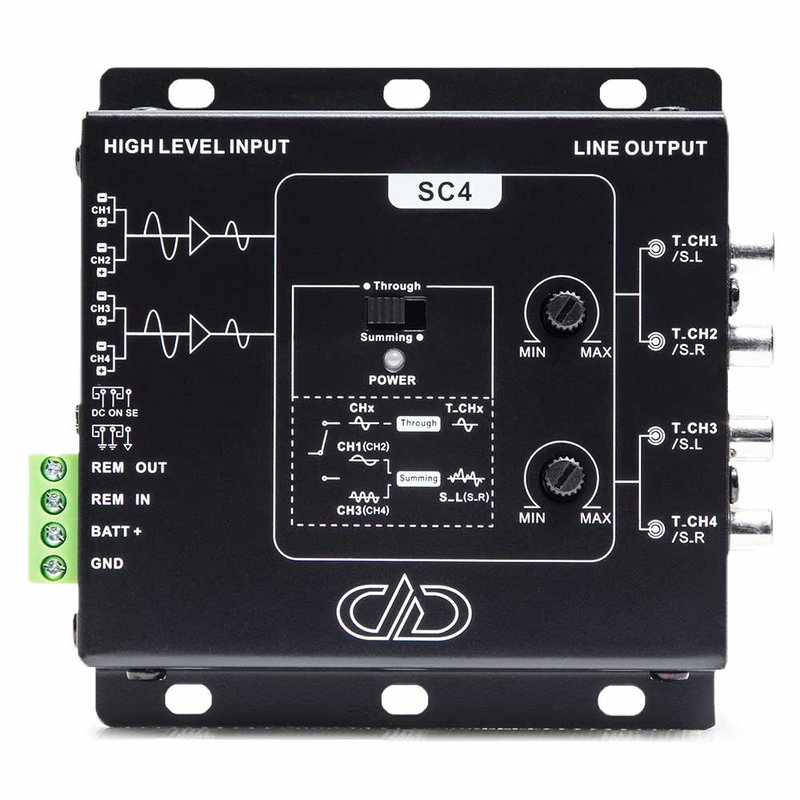 DD Audio SC4a  4-channel signal converter with 12v Remote