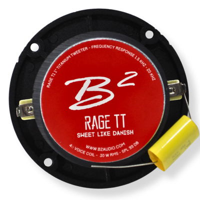 B2 Audio RAGE Series Pair of 1" 4-Ohm 50 Watt RMS Tweeters, OD 3.92" RAGE TT B2 Audio RAGE Series Pair of 1" 4-Ohm 50 Watt RMS Tweeters, OD 3.92" RAGE TT