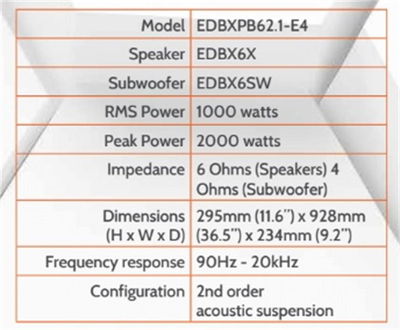 Edge DBX-serien Probox 6,5" med subwoofer