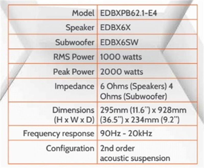 Edge DBX-serien Probox 6,5" med subwoofer