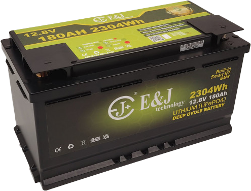E&J Litium 12V 180Ah Heat - BT