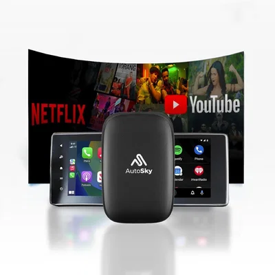 AutoSky AI Box Lite Plus - Trådlös Carplay/Android Auto adapter