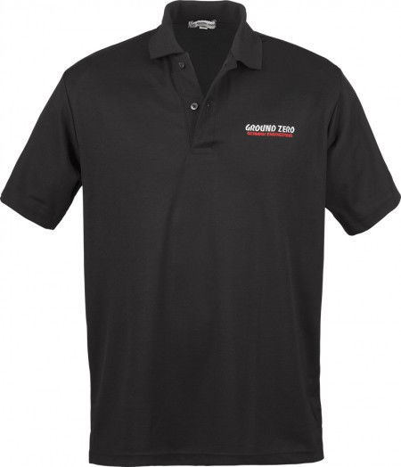 Ground Zero Black polo shirt with GZ logo  L