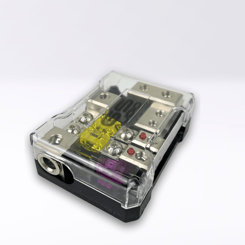 GS Audio AFS 2-way fuse holder IN:2x50 OUT:2x25 + negatives